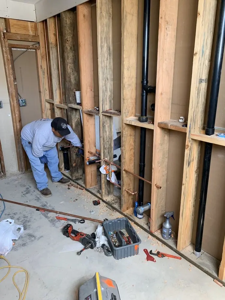 Commercial rough-in plumbing for Water Heater Replacement in Iberia
